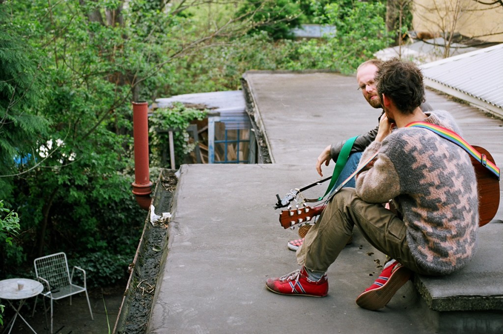 Rehearsing on the roof